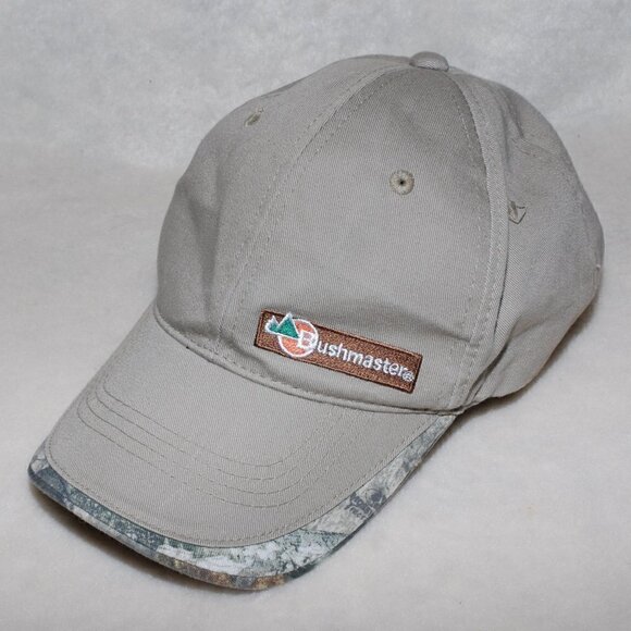 Bushmaster Tan & Camo Hat Slide Adjustment One Size fits all Hunting fishing EUC - Picture 1 of 5